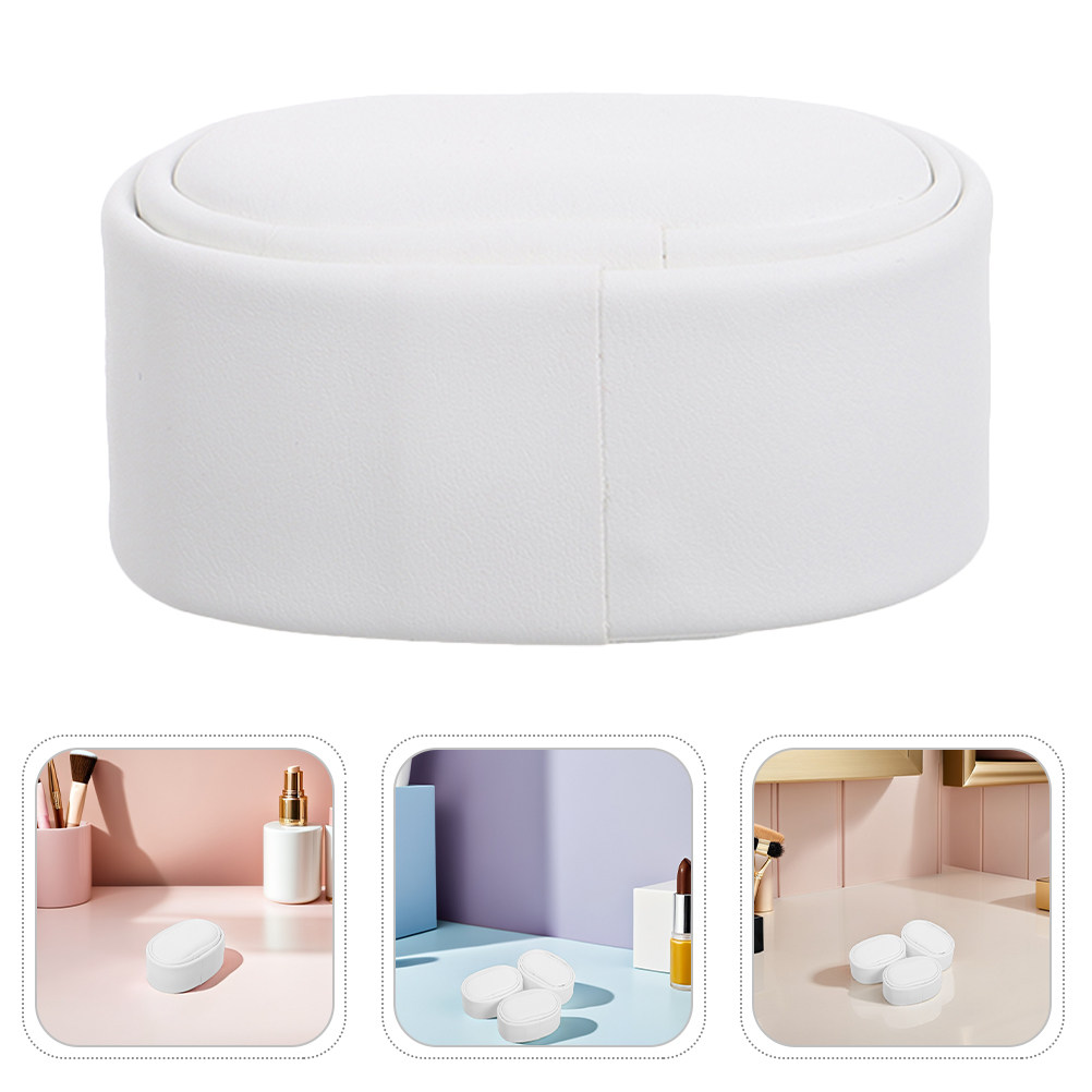 Watch Display Pillow - 4 Adet Beyaz PU Saat Yastık