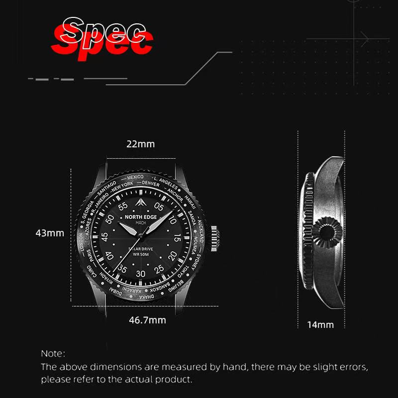 NORTH EDGE MAPLE Solar Quartz  - Solar Powered Watch incelemesi ve fiyatı