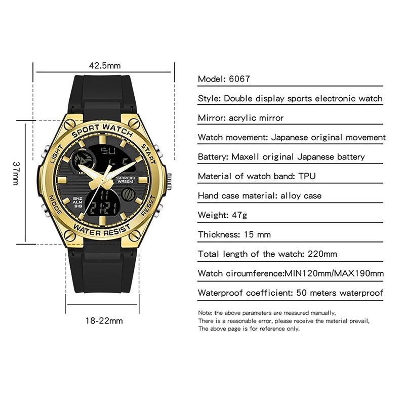 SANDA marka G tarzı LED dijita - Solar Powered Watch incelemesi ve fiyatı