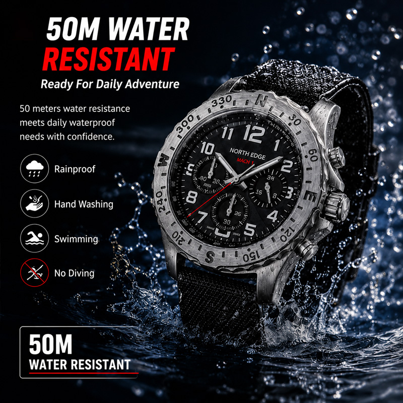 NORTH EDGE MACH 2 Erkek Saatle - Solar Powered Watch incelemesi ve fiyatı