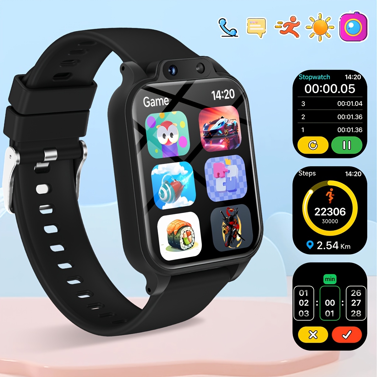 18 Eğitici Oyunlu, HD Selfie D - Smartwatch Watches For Boys incelemesi ve fiyatı